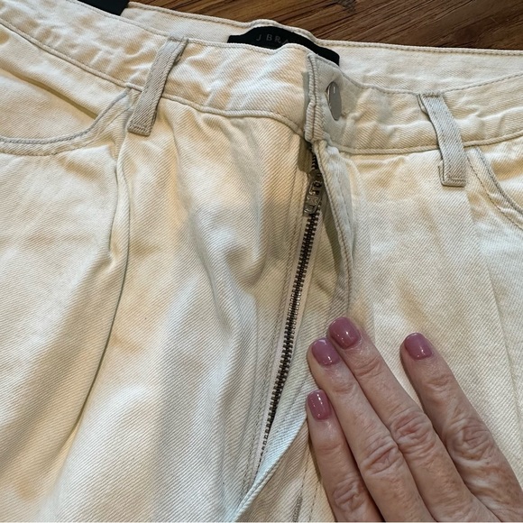 JBrand Womens Pleat Front Peg Vanish Bleached Wash Denim Jean Barrel Leg Cotton - Picture 14 of 14